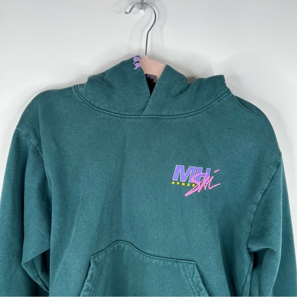Madhappy Aspen Ski Lodge Hoodie Green Sweatshirt Heavyweight Cotton Small Medium - Picture 3 of 15